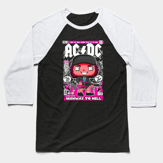 AC DC Highway To Hell Baseball T-Shirt by Pure Touch